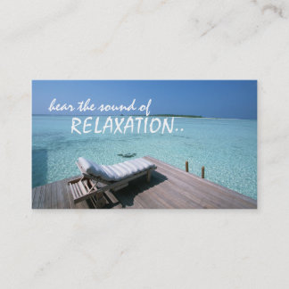 carte de visite de voyage de relaxation