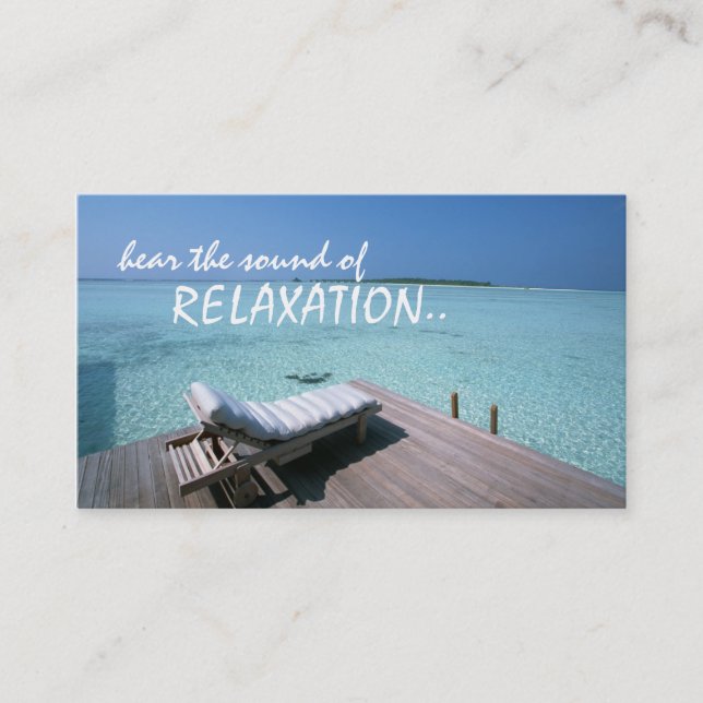 carte de visite de voyage de relaxation (Devant)