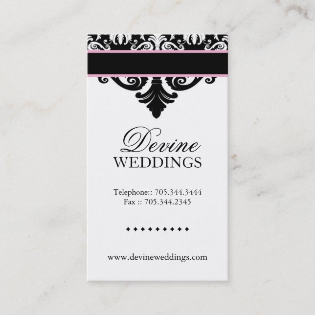 Carte de visite de wedding planner (Devant)