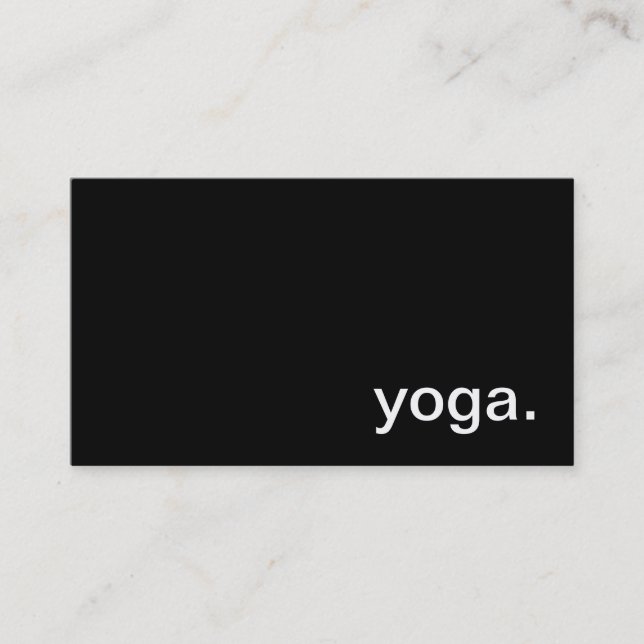 Carte de visite de yoga (Devant)