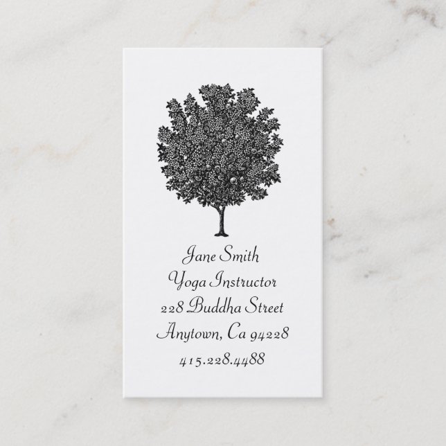 Carte de visite de Yoga Arbre Fruit (Devant)