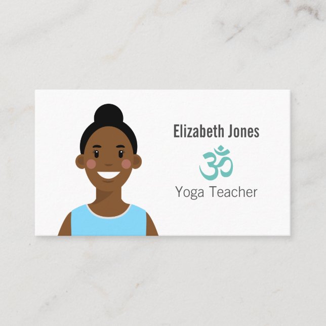 Carte de visite de Yoga Avatar personnalisé (Devant)