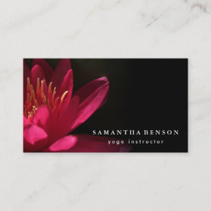 Carte de visite de yoga avec logo de fleur de lotu