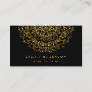 Carte de visite de yoga avec logo de fleur de lotu
