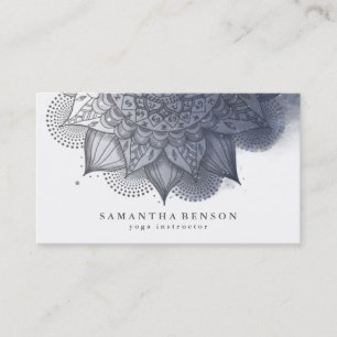 Carte de visite de yoga avec logo de fleur de lotu