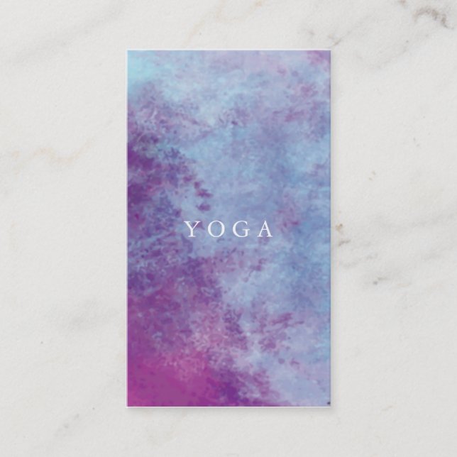 Carte de visite de yoga d'aquarelle (Devant)