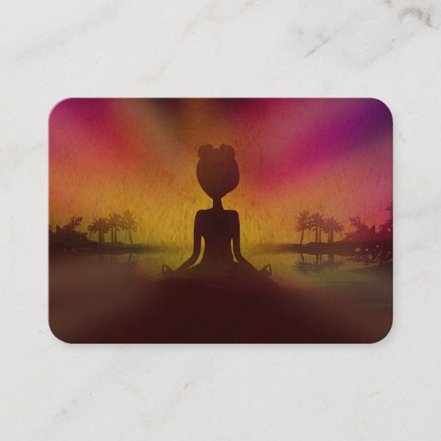 Carte de visite de yoga de méditation (Devant)