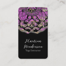 Carte de visite de Yoga Mandala violet