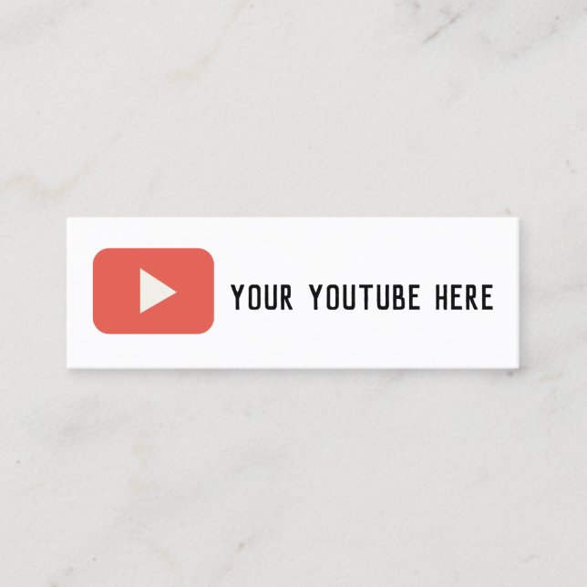 carte de visite de youtube (Devant)