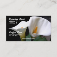 Carte de visite de zantedeschia
