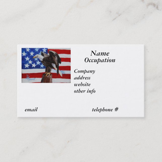 Carte de visite d'Eagle de liberté (Devant)