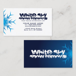Carte De Visite déblaiement de neige blanc de ciel
