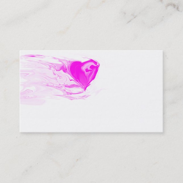carte de visite débordant de coeur (Devant)