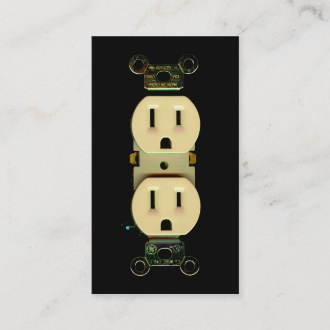 Carte De Visite Débouchés électriques de compagnie d'électricité (Devant)