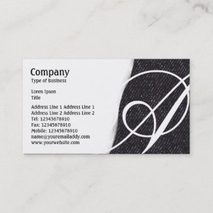 Carte De Visite Déchiré - Black Denim Texture
