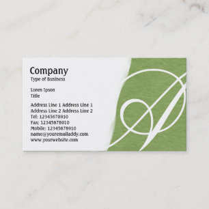Carte De Visite Déchiré - Texture de papier brut vert