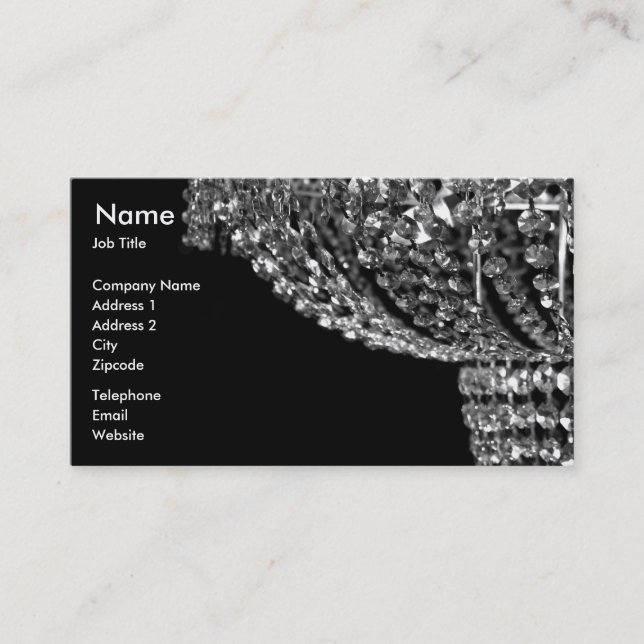 Carte de visite d'éclairage de lustre (Devant)
