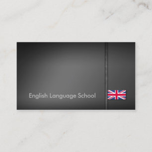 Carte de visite d'école d'anglais