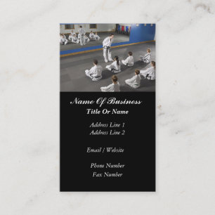 Carte de visite d'école d'arts martiaux