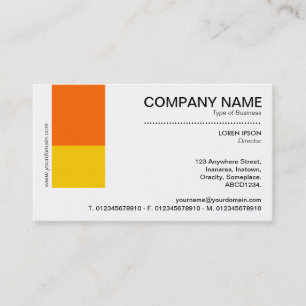 Carte De Visite Décor à deux tons - orange et orange