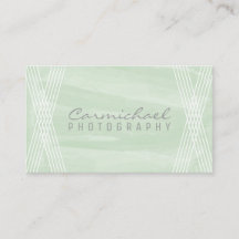 Carte de visite Décor couleur Aquarelle verte