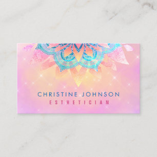 Carte De Visite décor fleuri arrière - plan rose pastel