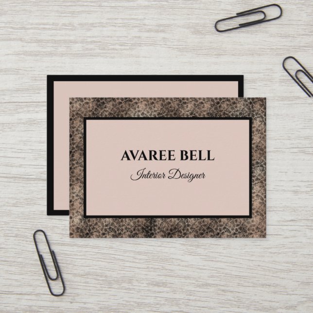 Carte De Visite Décor intérieur bourguignon et noir (Devant/Arrière en situation)