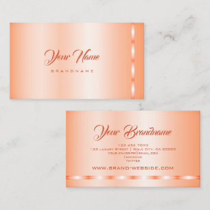 Carte De Visite Décor Orange De Peach Pastel Chimi
