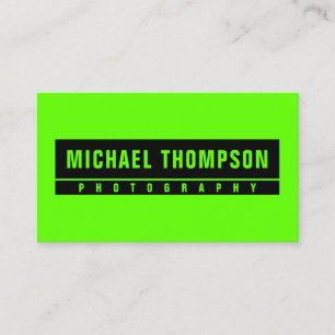 Carte De Visite Décor vert d'inspiration néon