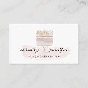 Carte De Visite Décorateur de gâteau personnalisé Blush