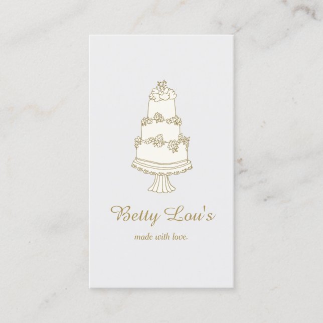 Carte De Visite Décorateur de gâteaux mariage Pâtisserie boulanger (Devant)