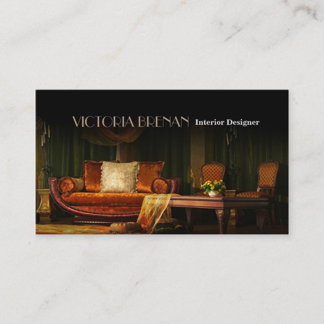 Carte De Visite Décorateur professionnel de meubles de dessinateur (Devant)