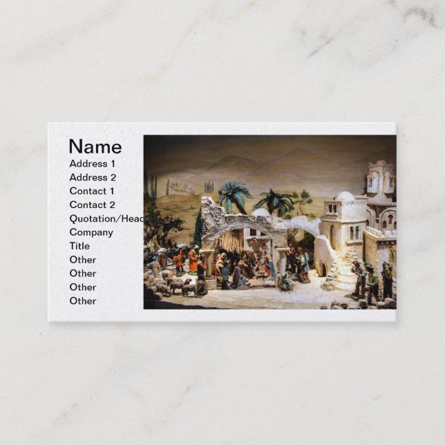 Carte De Visite Décoration de la crèche pour Noël (Devant)