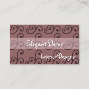 Carte De Visite Décoration Élégante