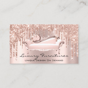 Carte De Visite Décoration Luxe Mobilier Rose Gold Sofa