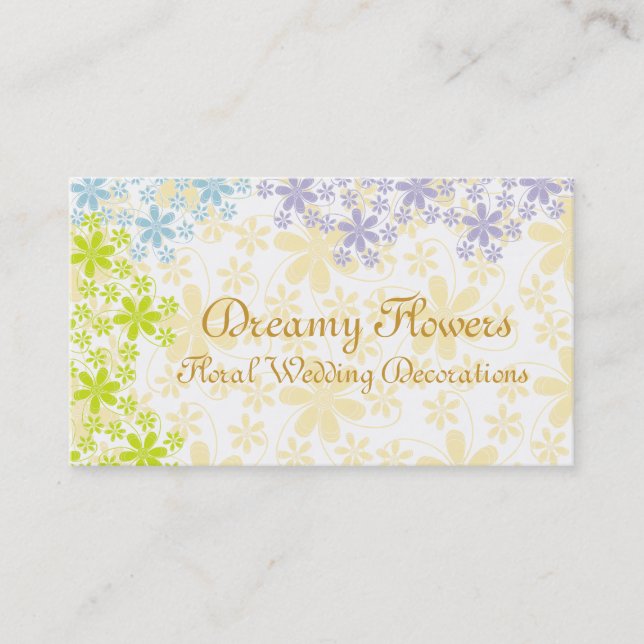 Carte De Visite Décorations florales Mariages (Devant)