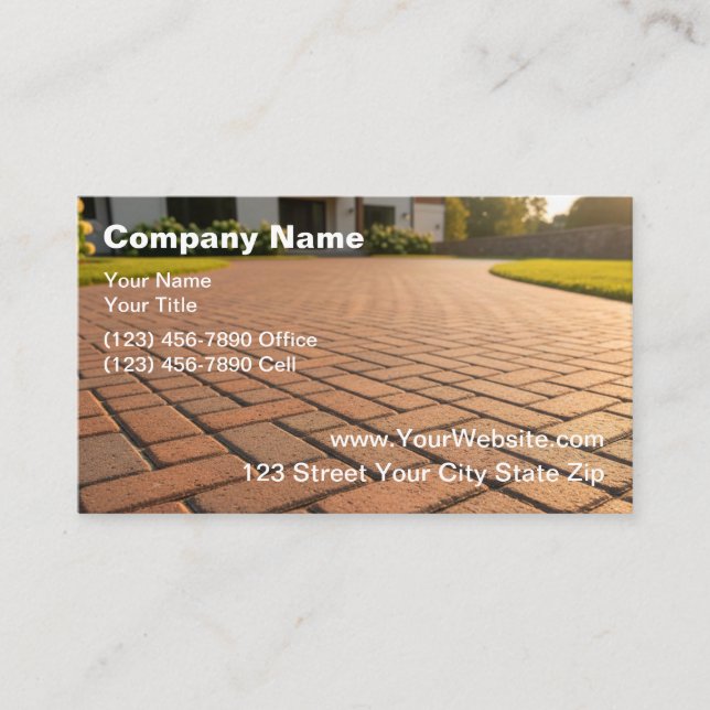 Carte De Visite Decorative Home Brick Paving (Devant)
