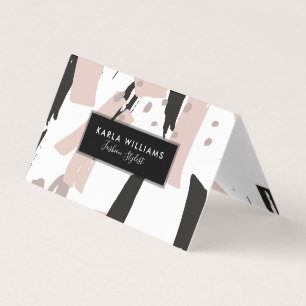 Carte De Visite Découpe de brosse moderne Composition des traits