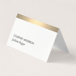 Carte De Visite Découpe métal or