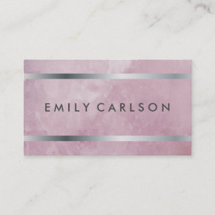 Carte De Visite Découpe moderne Grunge Faux Argent