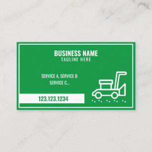Carte De Visite Découpe simple en laiton vert et blanc