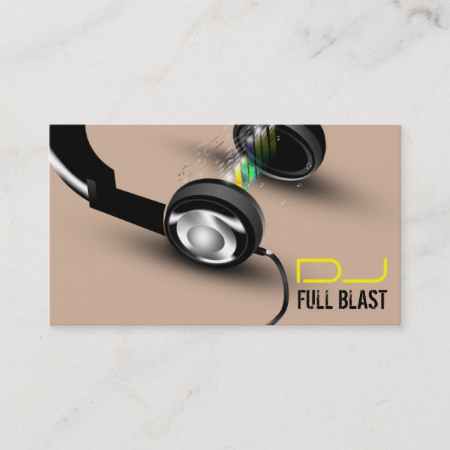 Carte de visite d'écouteur du DJ (Devant)