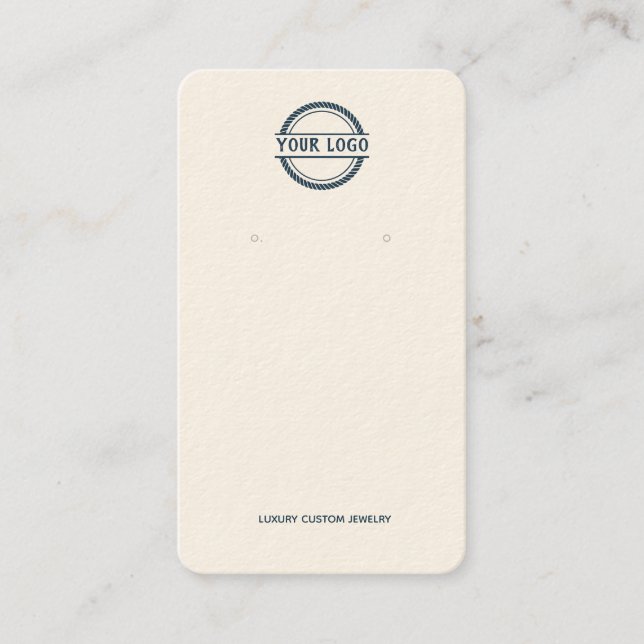Carte de visite d'écran d'oreille du logo Navy-Cre (Devant)