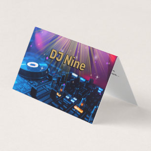 Carte De Visite Deejay DJs Mixant Musique Événement Musical Modern