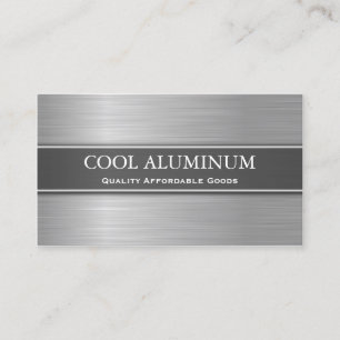 Carte de visite d'effet acier/aluminium