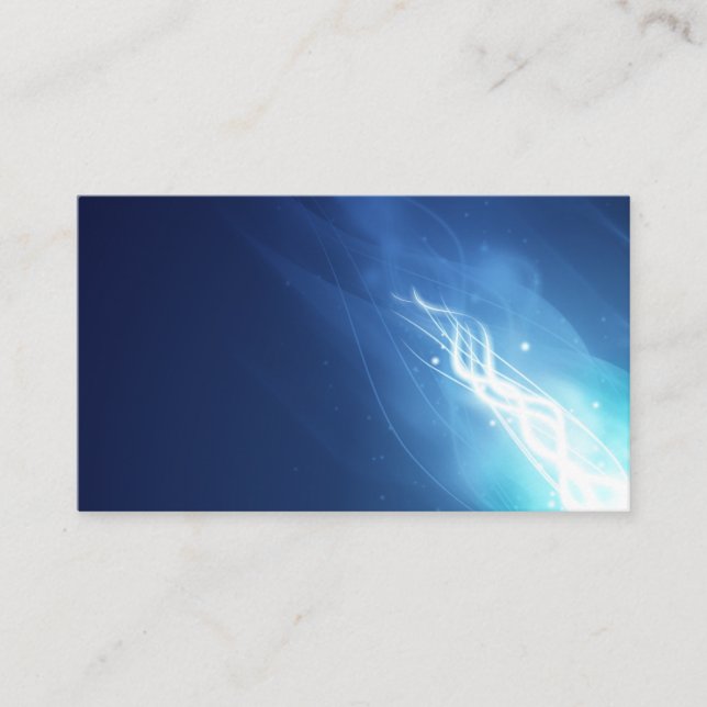 Carte de visite d'effet de rayonnement bleu (Devant)