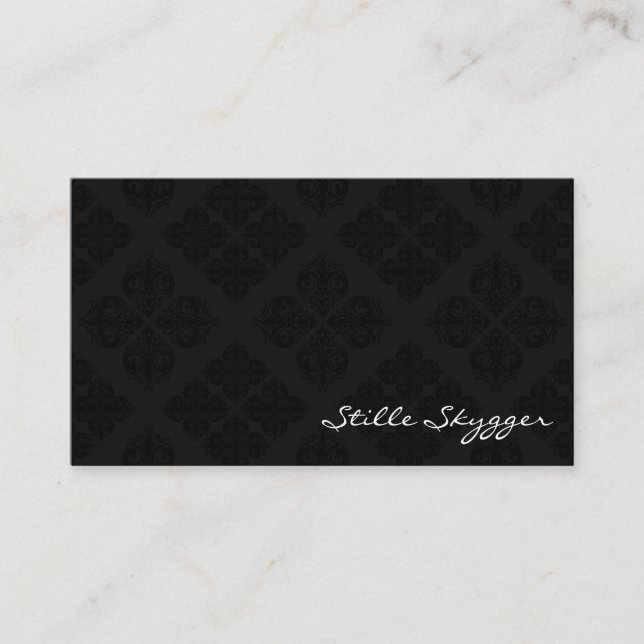 Carte De Visite Dégasque noir et blanc personnalisable (Devant)
