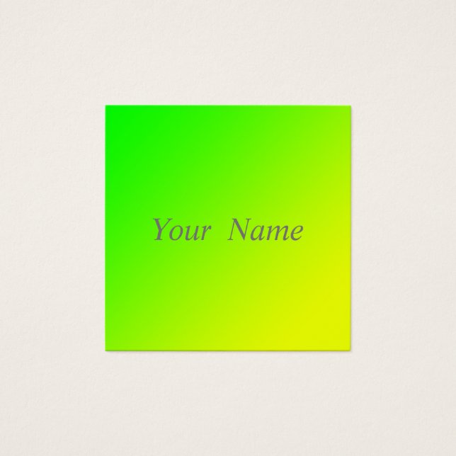 carte de visite dégradé jaune vert (Devant)