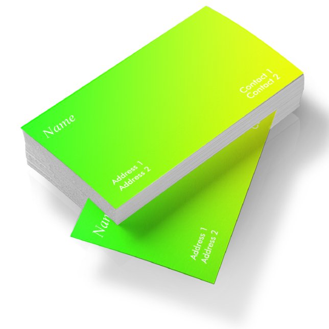 Carte De Visite dégradé jaune vert (Créateur téléchargé)