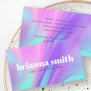 Carte De Visite Dégradé pastel rose violet tendance